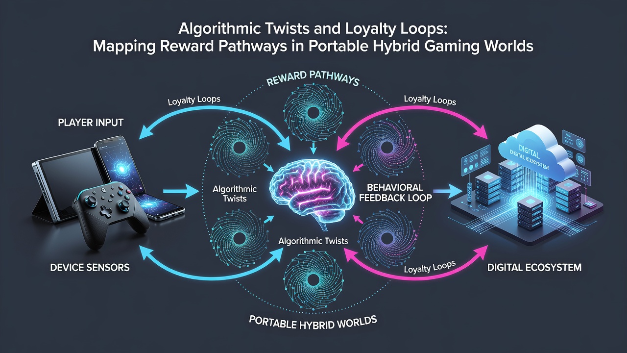 Diagram illustrating loyalty loop mechanics across hybrid portable gaming platforms