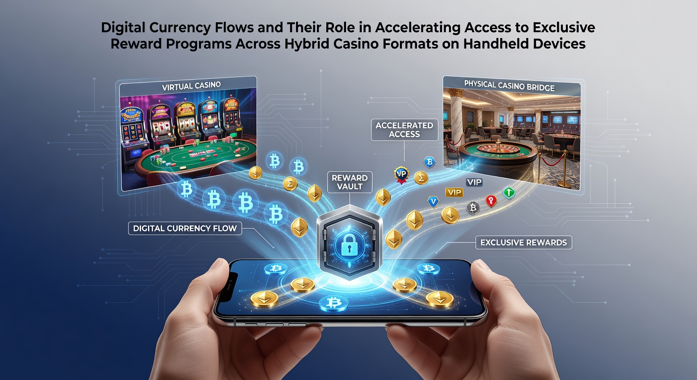 Digital currency transaction flows displayed on a mobile hybrid casino interface showing reward tiers and live dealer integration