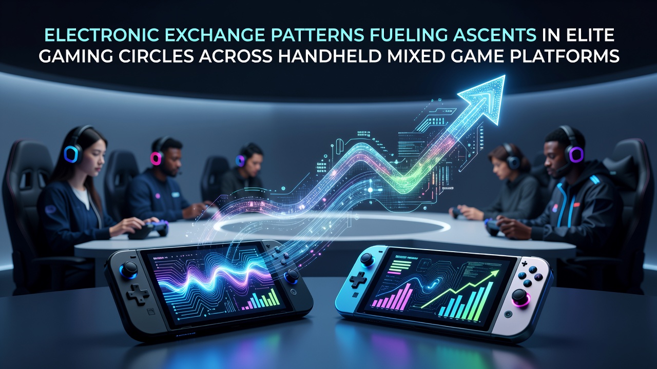 Electronic exchange systems connecting players on various handheld gaming devices