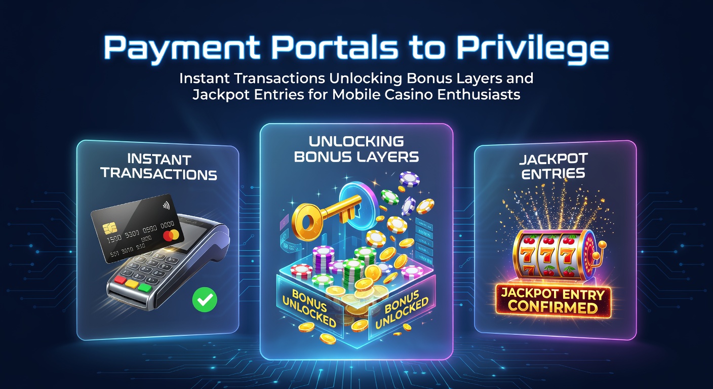 Smartphone screen displaying a mobile casino interface with instant payment confirmation and glowing bonus icons activating in real-time